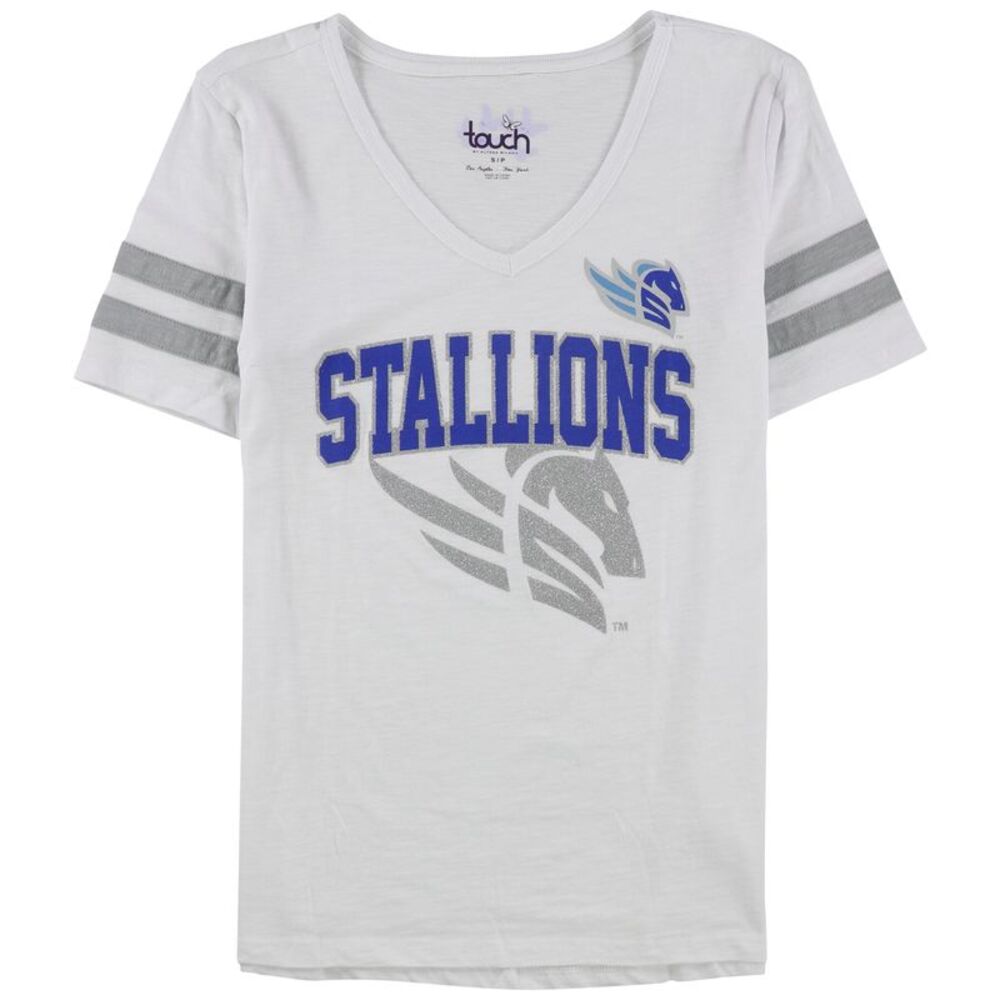 Touch Womens Glitter Stallions Graphic T-Shirt, NWT